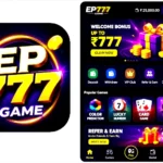 EP777 Game app icon featuring a modern gold and purple design for the official mobile gaming application.