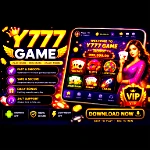Y777 Game APK download icon with gold Y777 logo and premium gaming theme