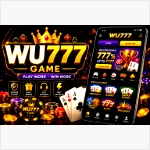 WU7777 Game app icon with a modern gaming design