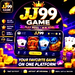JJ99 Game icon with gold crown and stylish JJ99 logo